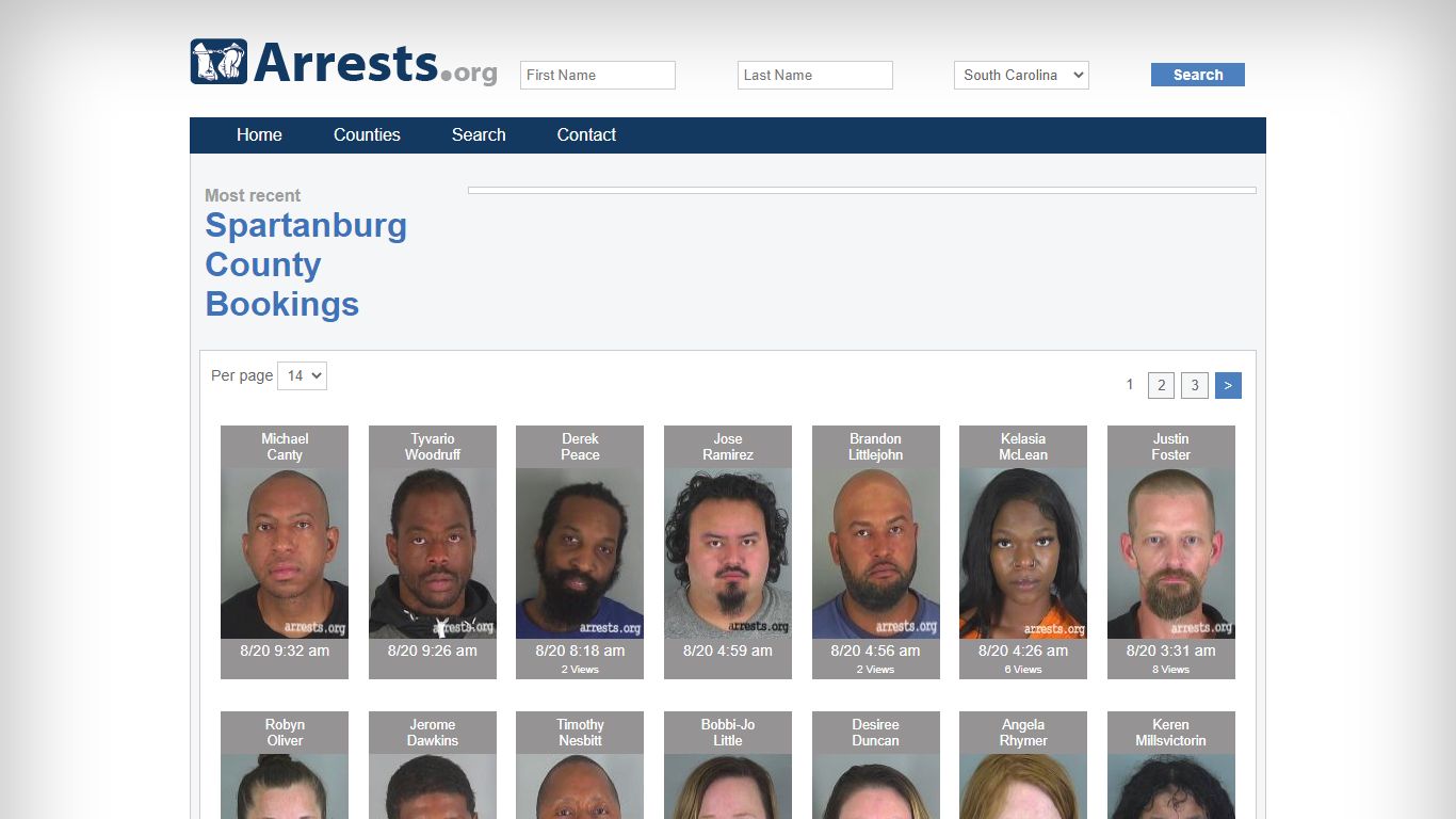 Spartanburg County Arrests and Inmate Search